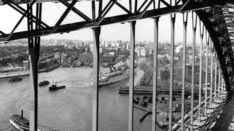 Vue depuis le Sydney Harbour Bridge, Australie, 1934