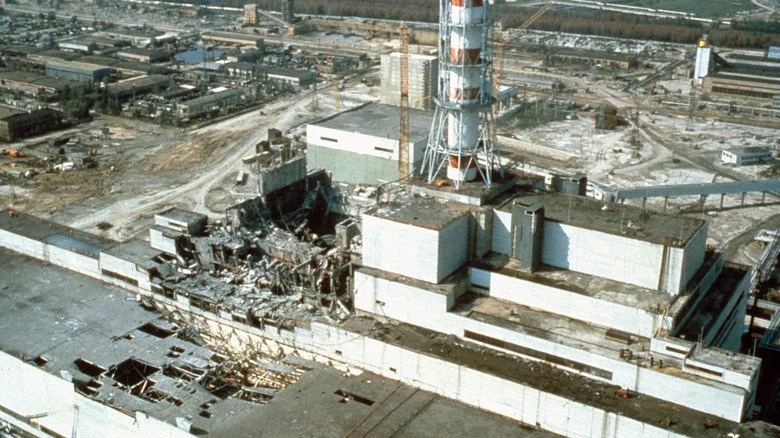 Foyer du réacteur de Tchernobyl après l’explosion