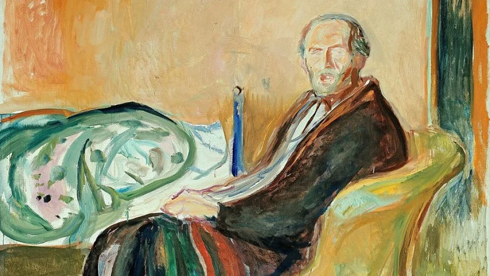 Autoportrait d'Edvard Munch avec la grippe espagnole