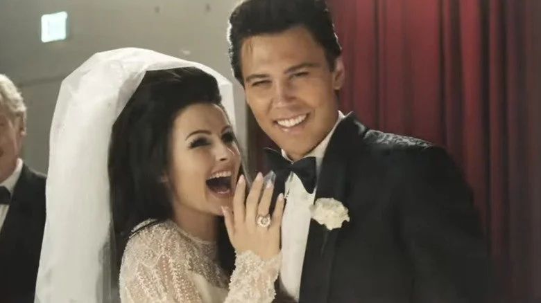 Elvis et Priscilla lors du mariage dans le biopic