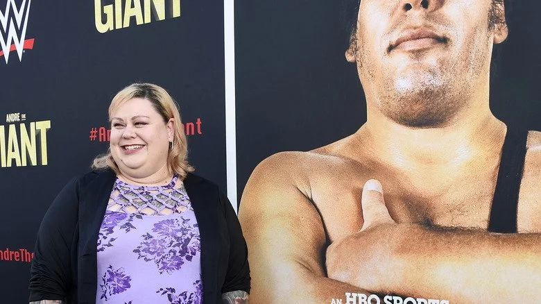 Robin Christensen-Roussimoff at the premiere of the HBO Sports documentary 'Andre the Giant'