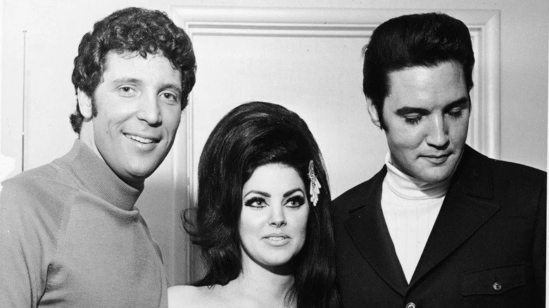 Elvis et Priscilla Presley avec Tom Jones
