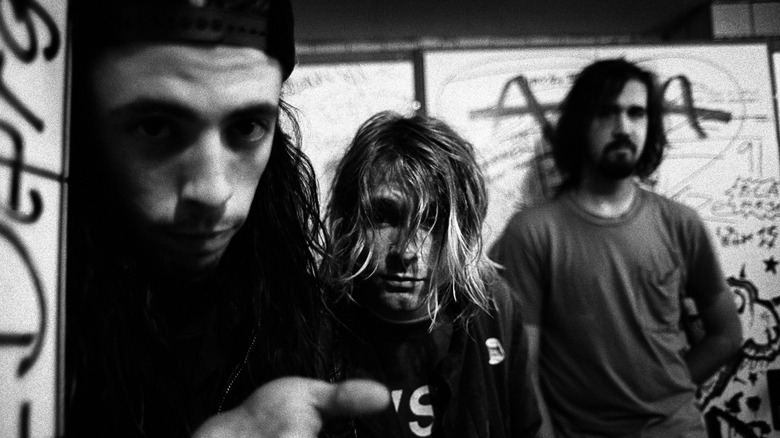 Nirvana photo en noir et blanc
