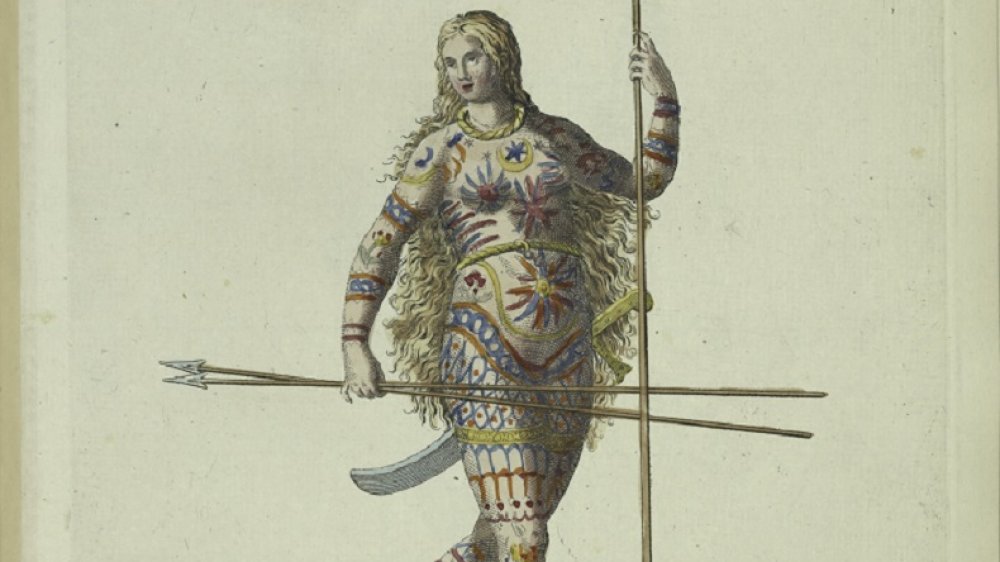 Représentation artistique d'une femme Pictée (1590)