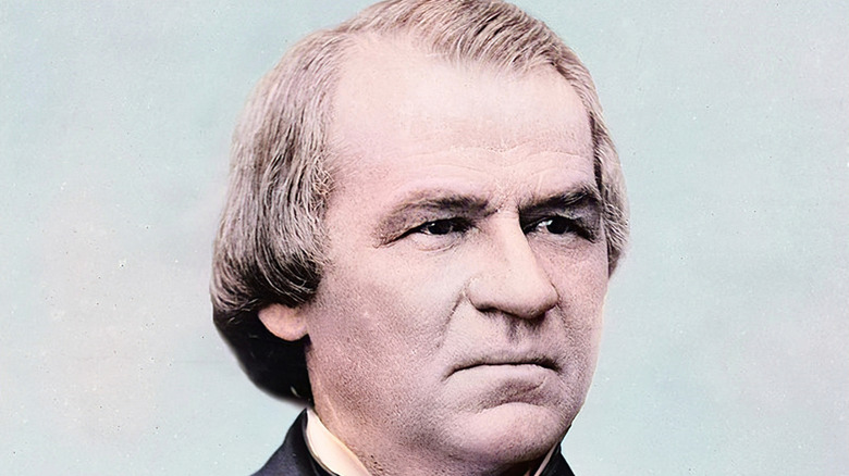 Portrait colorisé d'Andrew Johnson