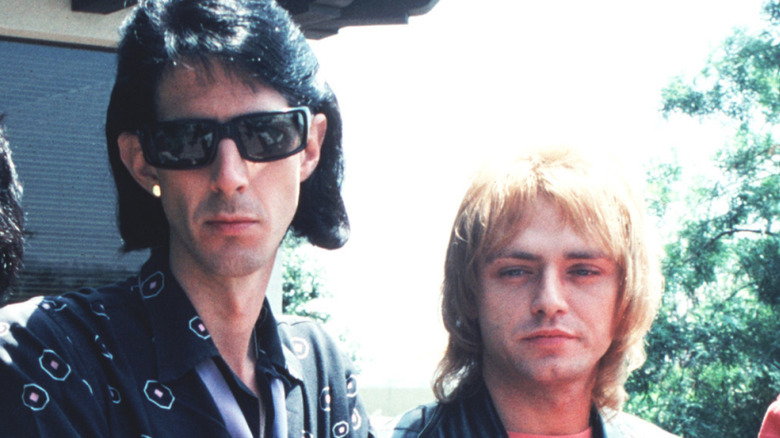 Ric Ocasek et Benjamin Orr sur une photo publicitaire des Cars dans les années 70