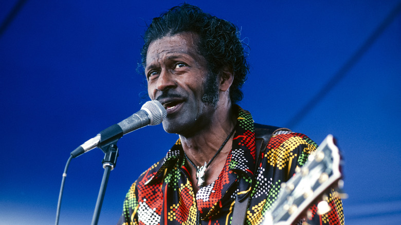 Chuck Berry en concert au Jazz Fest de la Nouvelle-Orléans