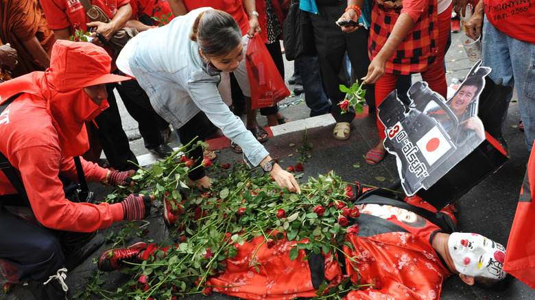 Mémorial à l'endroit où Hiro Muramoto est décédé