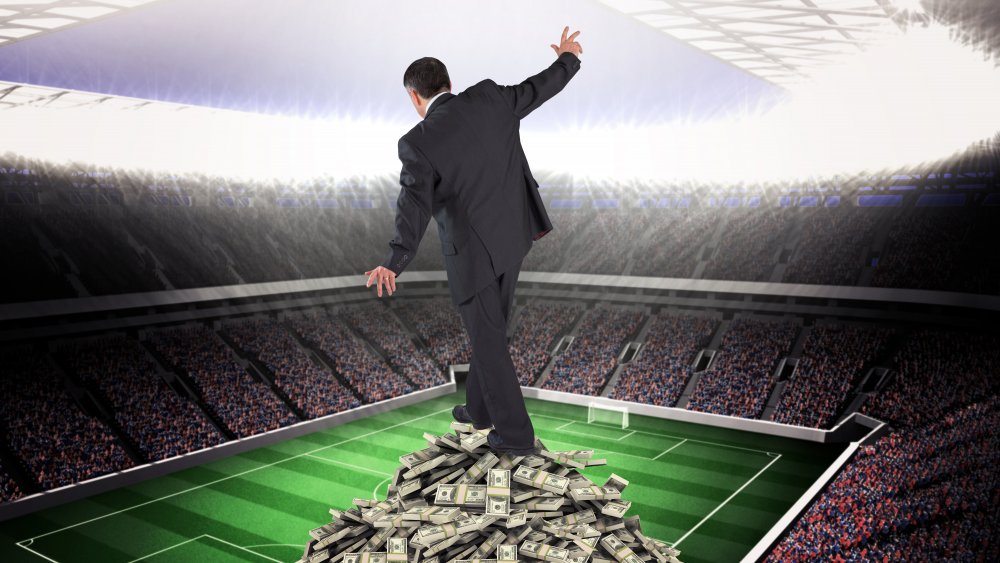 Illustration d'un stade et d'argent