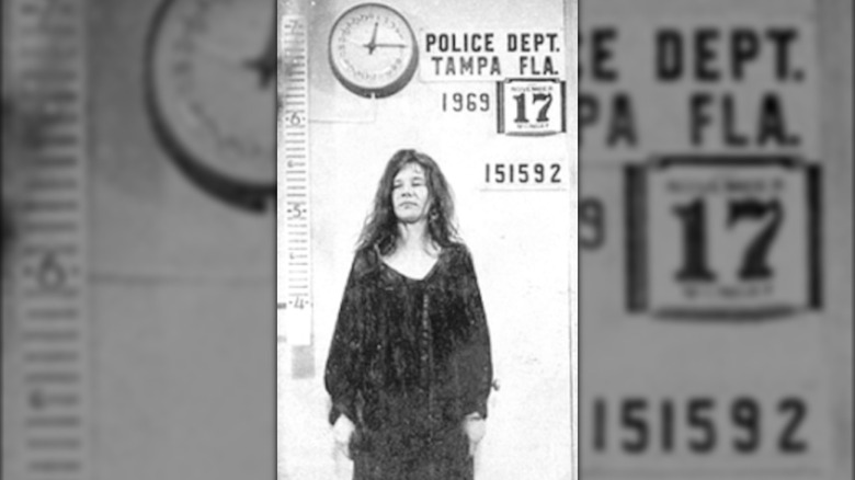 Mugshot de Janis Joplin lors de son arrestation en Floride