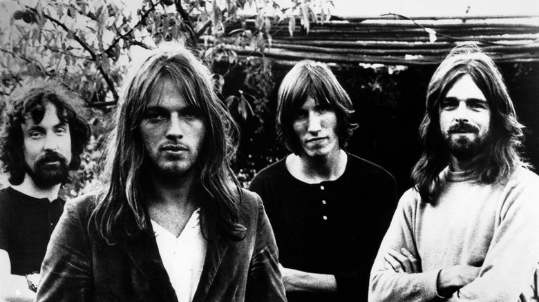 Portrait en noir et blanc de Pink Floyd
