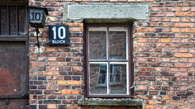 Extérieur du Bloc 10 à Auschwitz