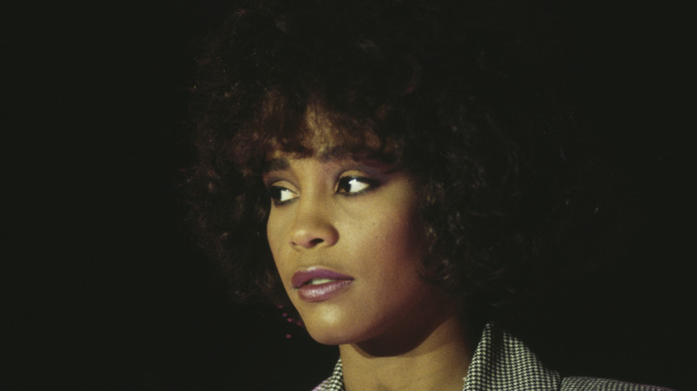 Whitney Houston dans les années 1980, le regard lointain
