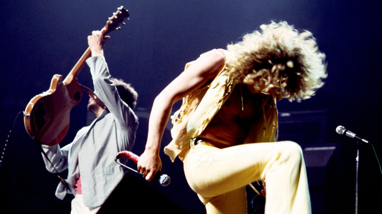 Pete Townshend et Roger Daltrey en concert en 1976