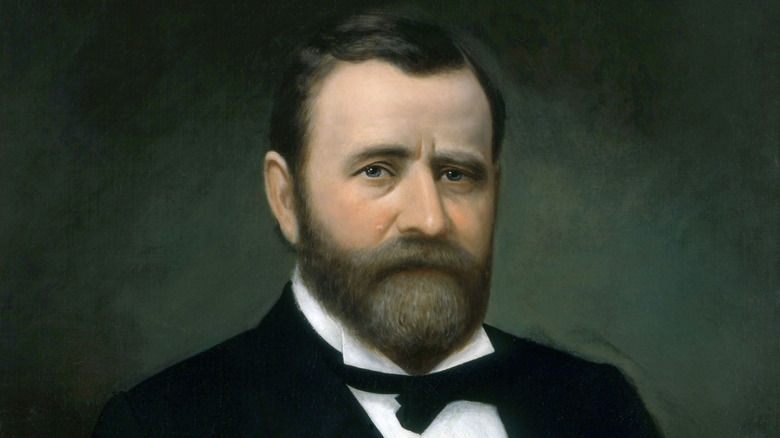 Peinture d'Ulysses S. Grant en costume et cravate
