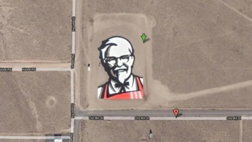 Publicité grand format visible depuis le ciel près d'Area 51