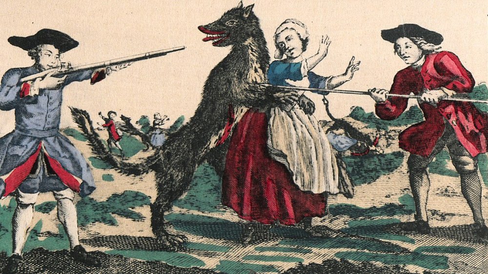 Représentation de l'attaque de la Bête du Gévaudan