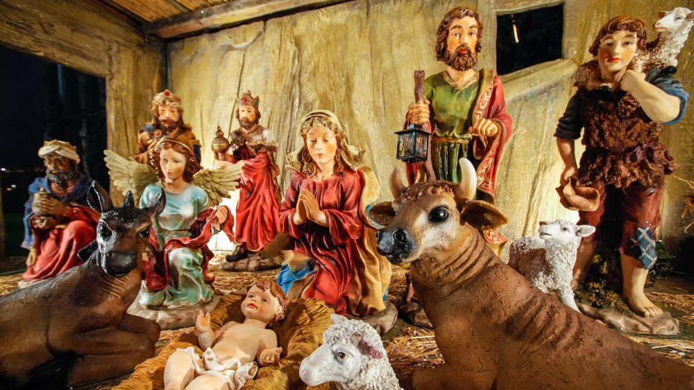 Bergers de crèche avec gonflement de la gorge