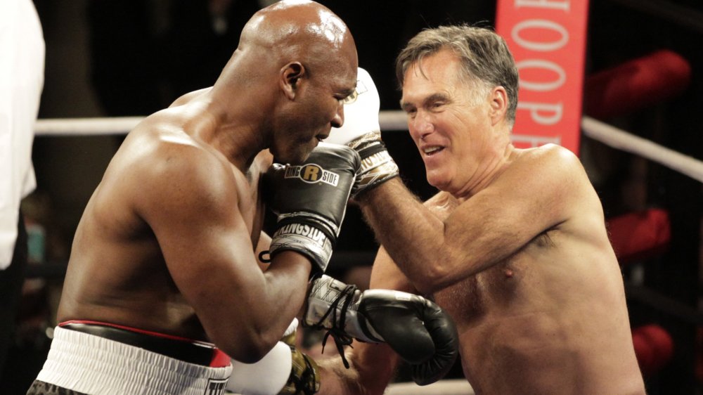 Mitt Romney boxe Evander Holyfield