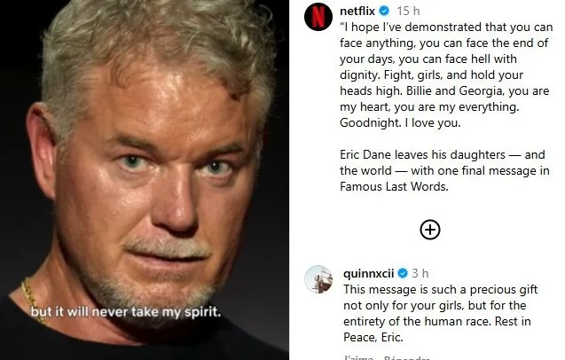 Mort d'Eric Dane : l'ultime message vidéo pour ses filles