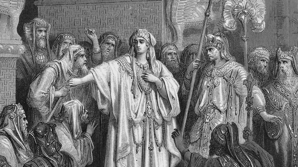 Croquis de la reine Vashti refusant de venir au roi