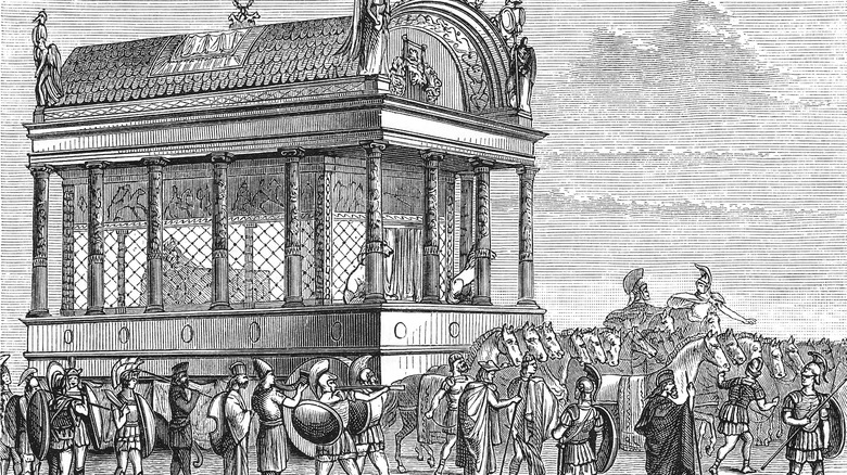 Illustration de la procession funéraire d'Alexandre le Grand