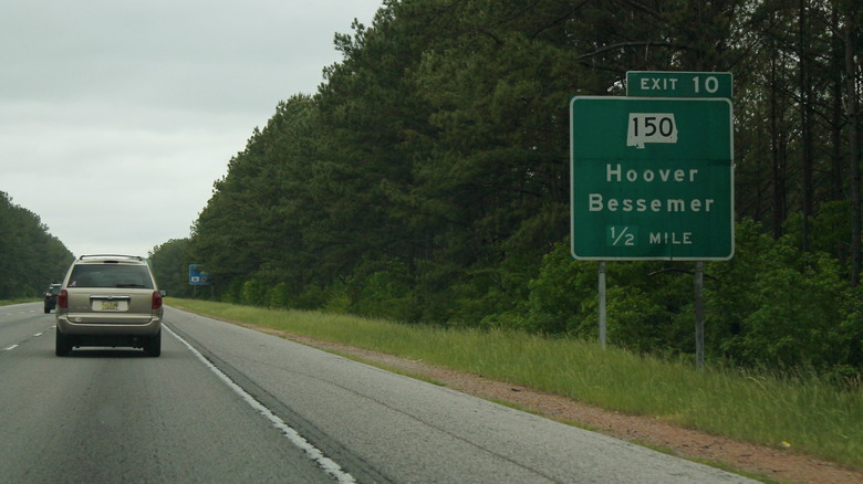 Sortie d'autoroute en Alabama