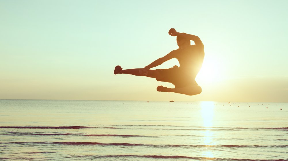 Bruce Lee, coup de pied volant