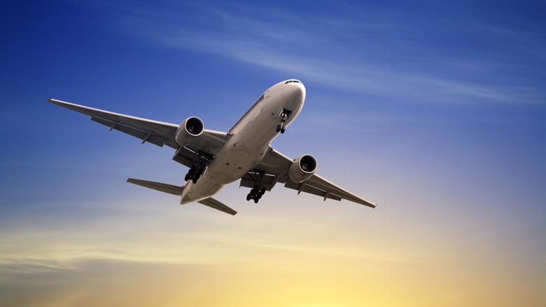 Boeing 777 volant dans le ciel