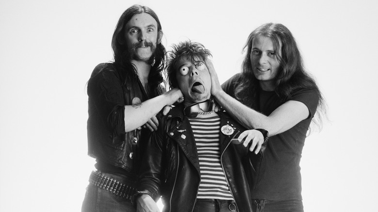 Membres du groupe Motörhead lors d'une séance photo
