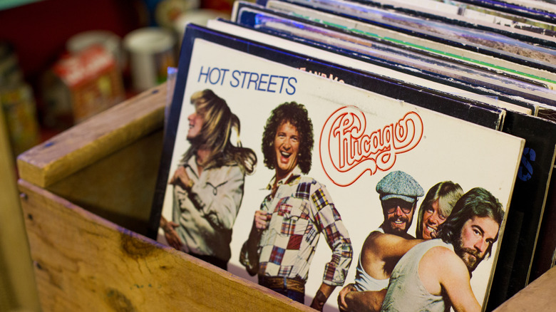 Pile de vinyles des années 1970