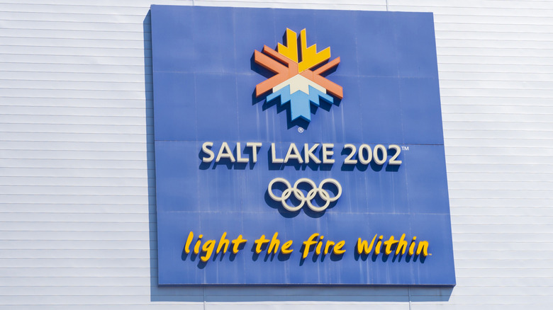 Panneau du parc olympique de Salt Lake City en 2002