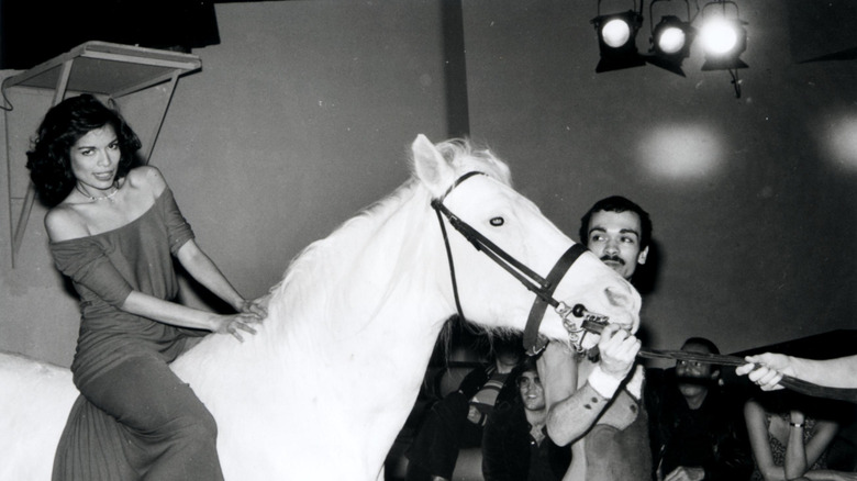 Bianca Jagger à cheval au Studio 54