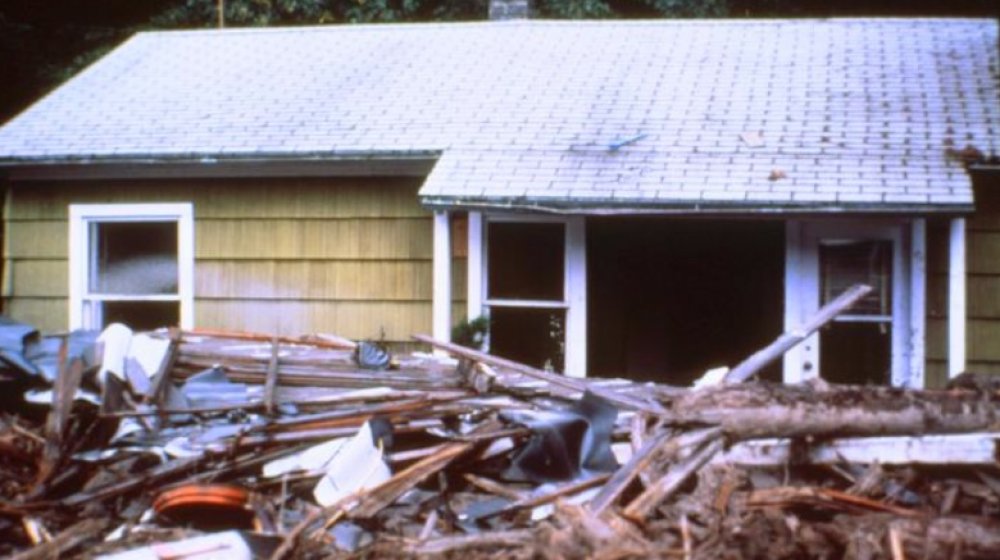 Home destroyed by Mount St. Helens