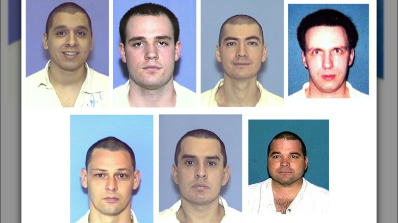 Montage de photos d'identité judiciaire des Sept du Texas