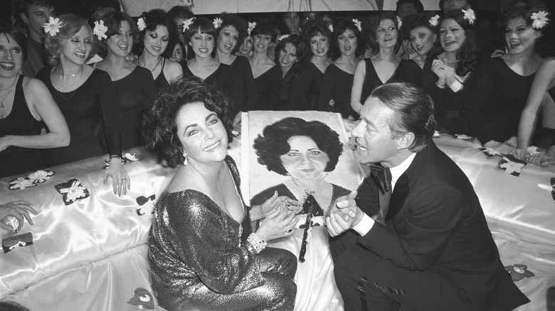 Elizabeth Taylor et Halston au Studio 54