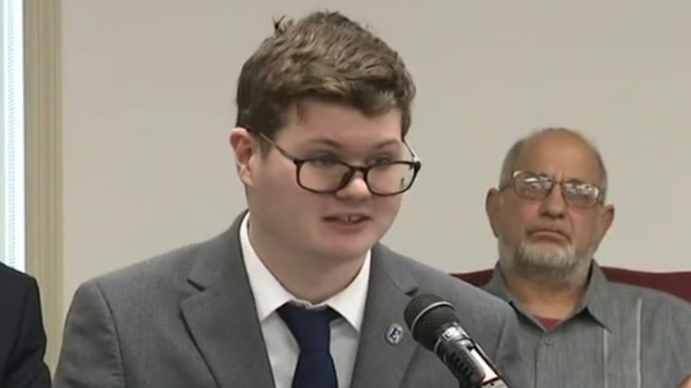 Eric Schubert lors d'une conférence de presse