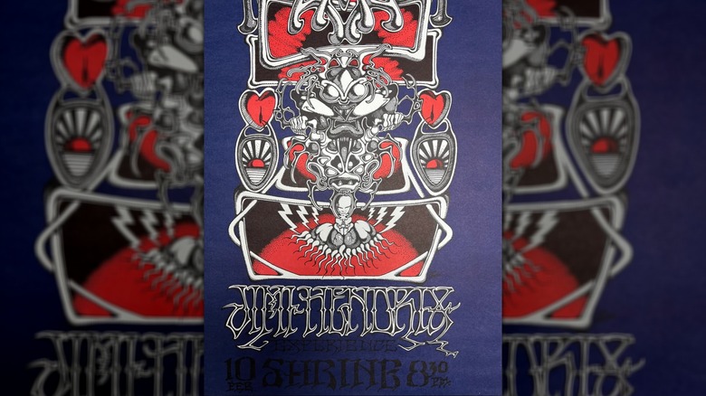 Affiche de concert psychédélique de Jimi Hendrix