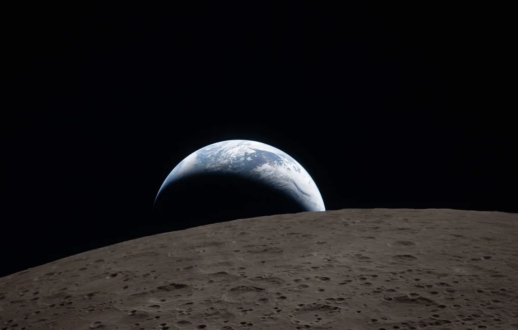 Artémis 2 : la Nasa dévoile d'incroyables clichés d'un coucher de Terre
