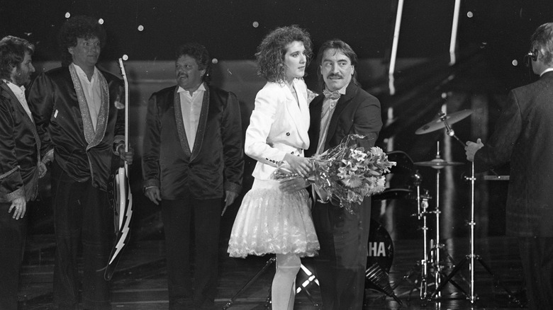 Céline Dion après sa victoire à l'Eurovision 1988