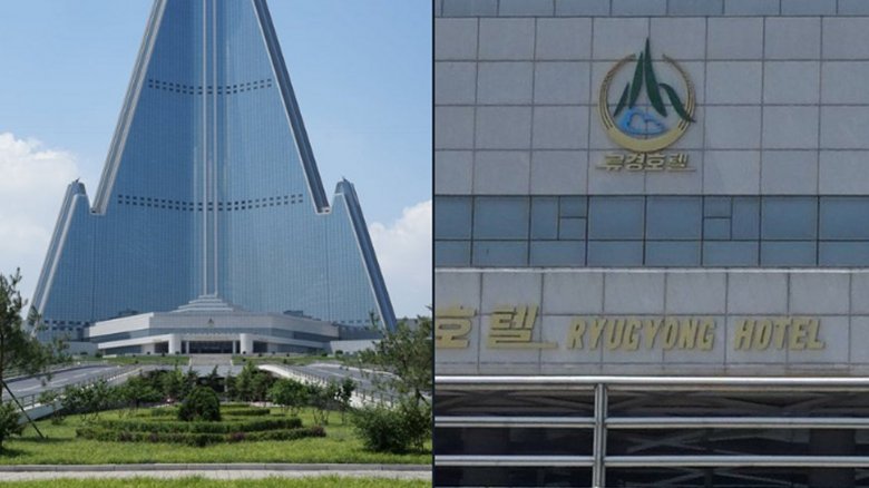 Alek Sigley sur Twitter au sujet du Ryugyong Hotel
