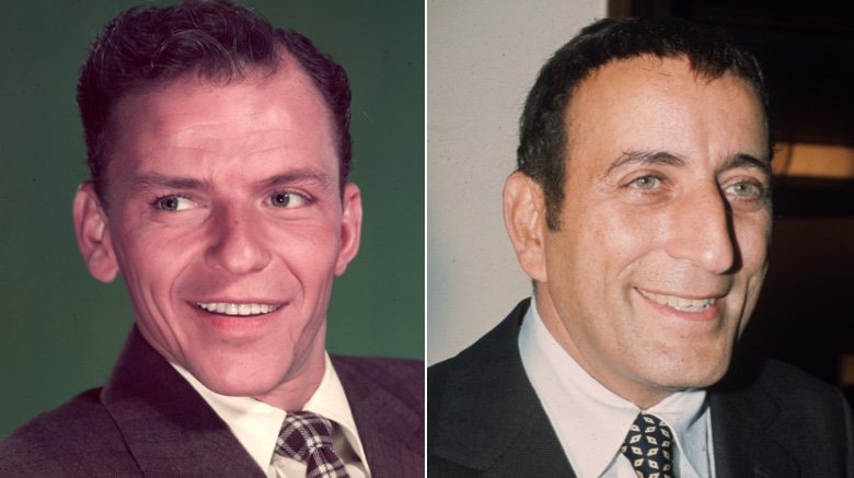 Frank Sinatra et Tony Bennett en gros plan