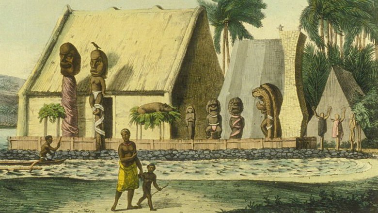 Le temple du roi dans la baie de Tiritatéa