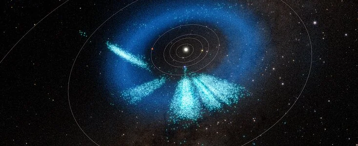 Visualisation en trois dimensions des astéroïdes repérés par le Vera C. Rubin Observatory