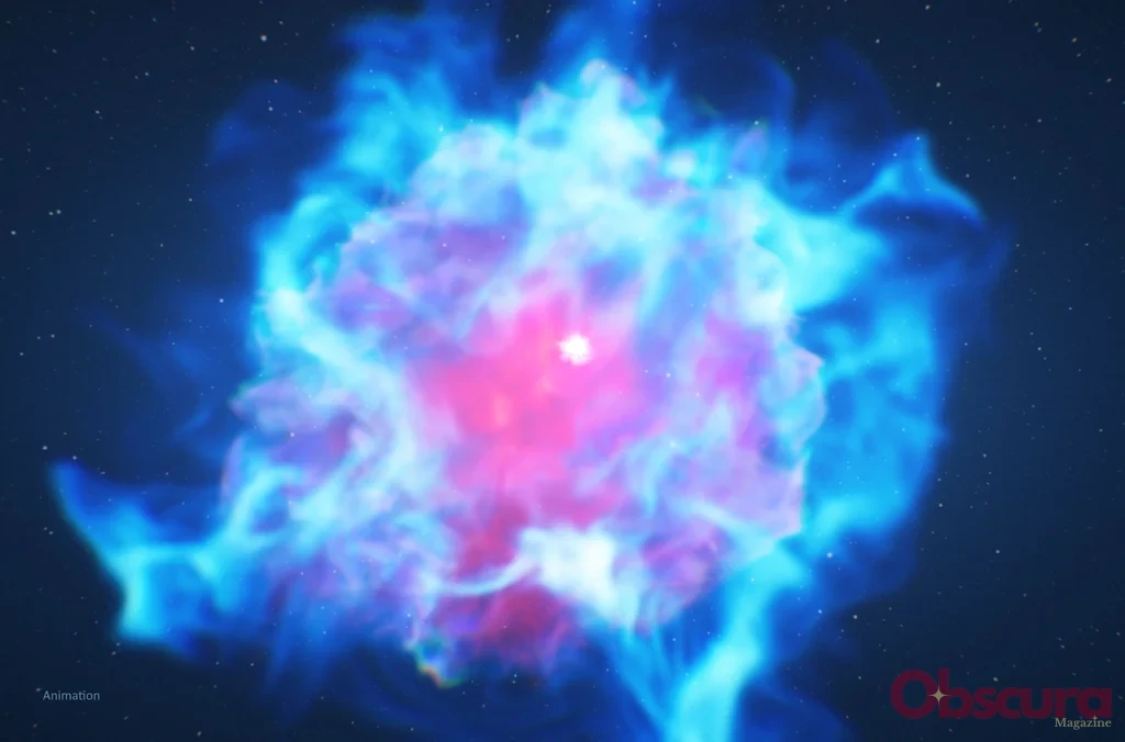Visuel officiel lié à la détection par Fermi d’un signal gamma provenant de la supernova superlumineuse SN 2017egm