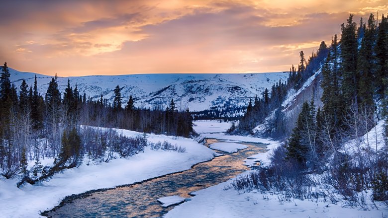 Coucher de soleil en Alaska