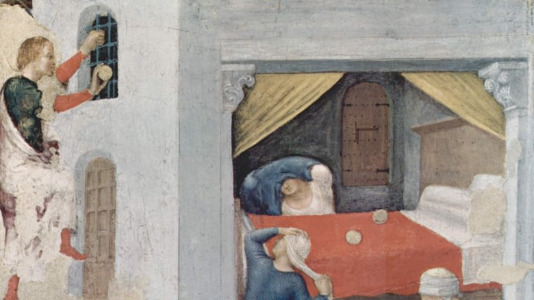 Saint Nicolas donnant une dot aux trois vierges
