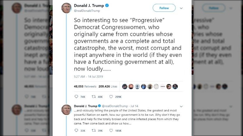 Donald Trump - quatre élues démocrates non blanches