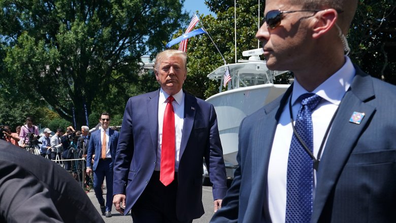 Donald Trump et un agent du Secret Service