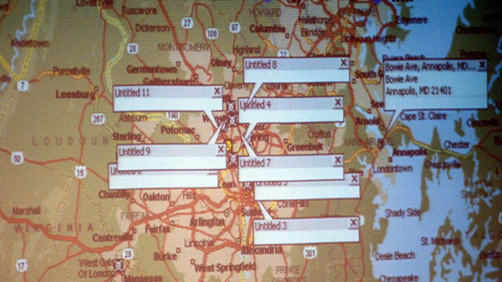 Carte des tirs